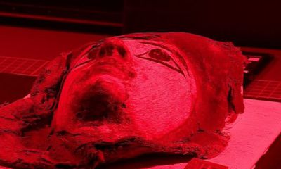 A técnica de varredura revela escrita secreta em casos de múmia