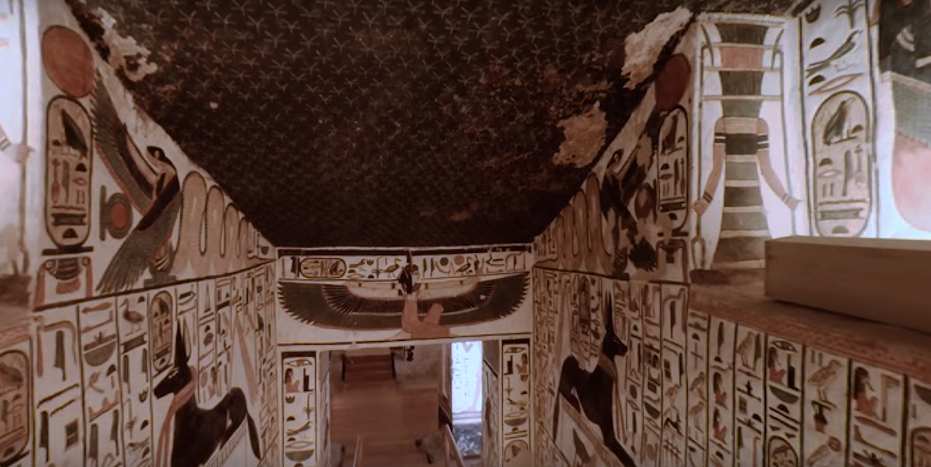 Criado tour virtual para visitar o mausoléu da rainha egípcia Nefertari