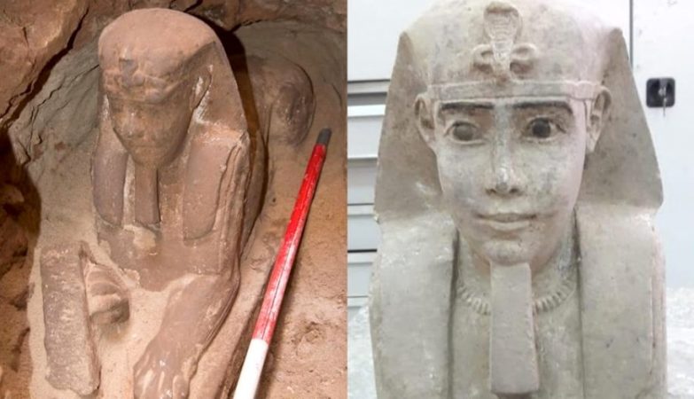 Descoberta esfinge da dinastia ptolemaica no Egito